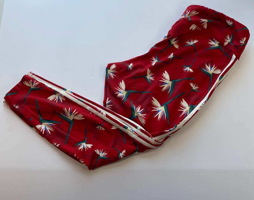 Adidas Originals x Thebe Magugu Plus Size Bird of Paradise Floral Leggings 3x